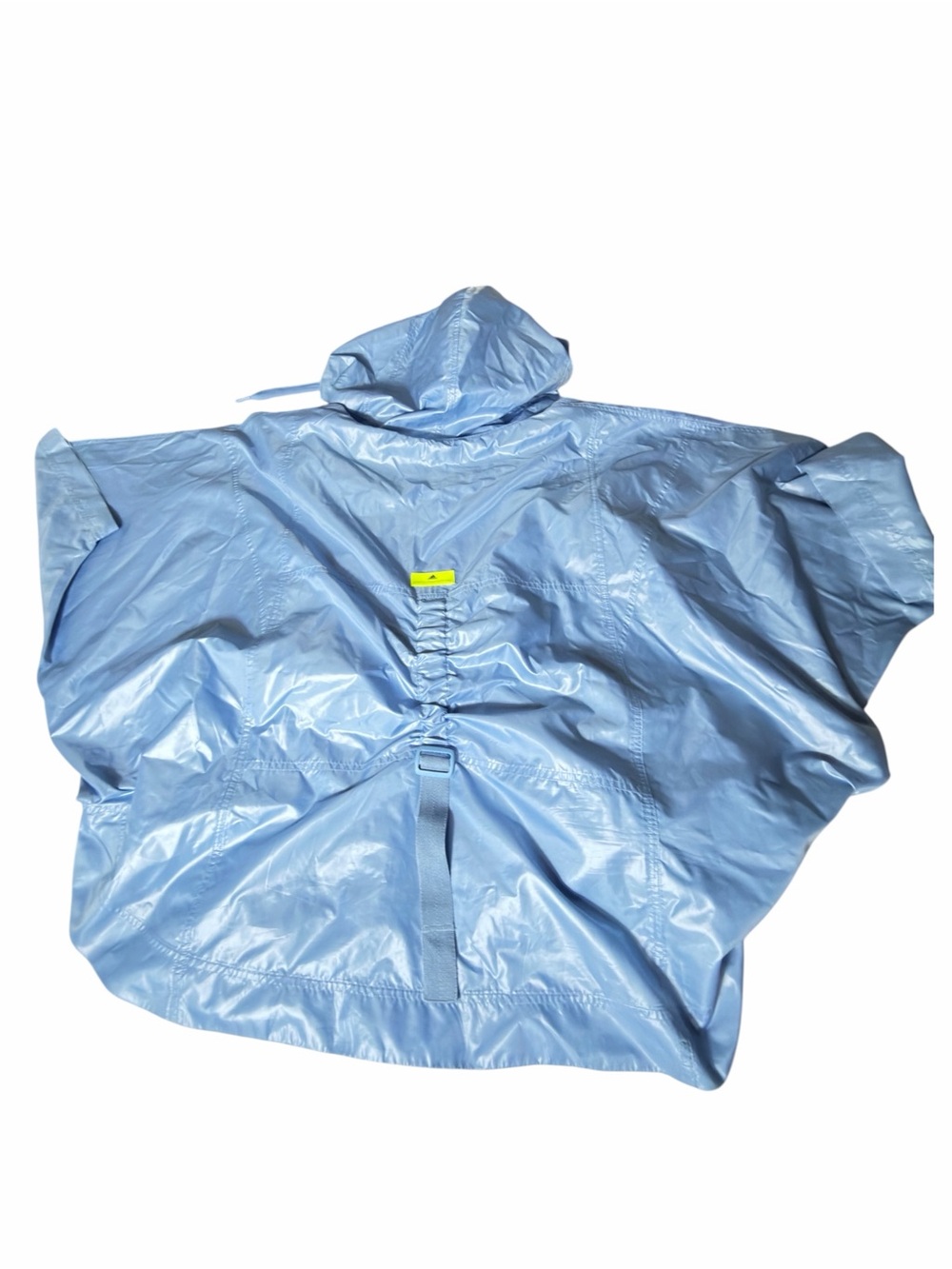 Stella McCartney X Adidas  Baby Blue Windbreaker Poncho with Pockets Hooded M - Picture 11 of 15